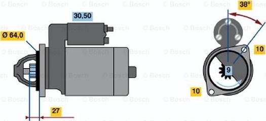 BOSCH 0 001 106 403 - Стартер avtokuzovplus.com.ua