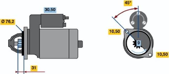 BOSCH 0001107058 - Стартер autocars.com.ua