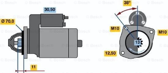 BOSCH 0 001 107 064 - Стартер avtokuzovplus.com.ua