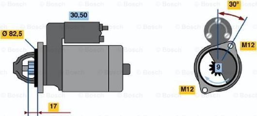 BOSCH 0 001 107 073 - Стартер avtokuzovplus.com.ua