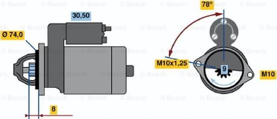 BOSCH 0 001 107 079 - Стартер avtokuzovplus.com.ua