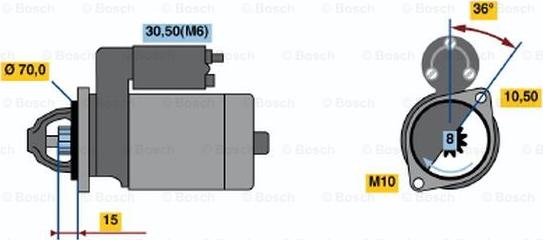 BOSCH 0 001 107 092 - Стартер autocars.com.ua