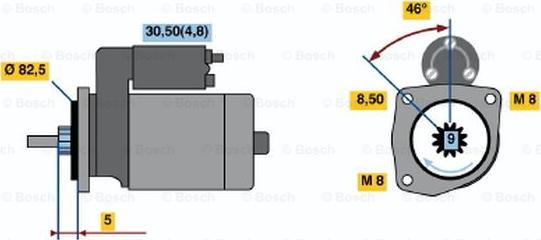 BOSCH 0 001 107 105 - Стартер autodnr.net