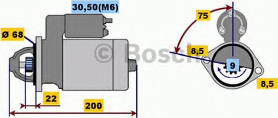 BOSCH 0001107408 - Стартер avtokuzovplus.com.ua