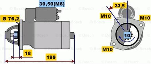 BOSCH 0 001 107 410 - Стартер autocars.com.ua