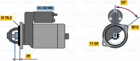 BOSCH 0 001 107 425 - Стартер avtokuzovplus.com.ua