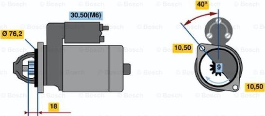 BOSCH 0 001 107 430 - Стартер autocars.com.ua