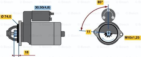 BOSCH 0 986 021 060 - Стартер avtokuzovplus.com.ua