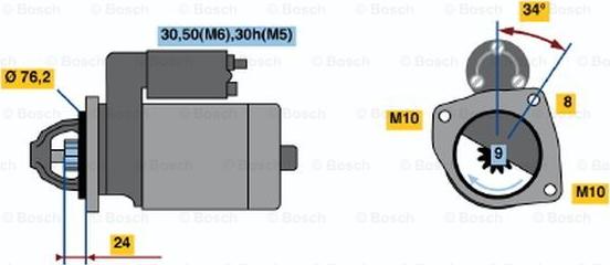 BOSCH 0 001 107 442 - Стартер autocars.com.ua