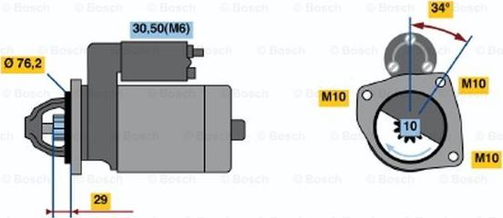 BOSCH 0 001 107 499 - Стартер autocars.com.ua