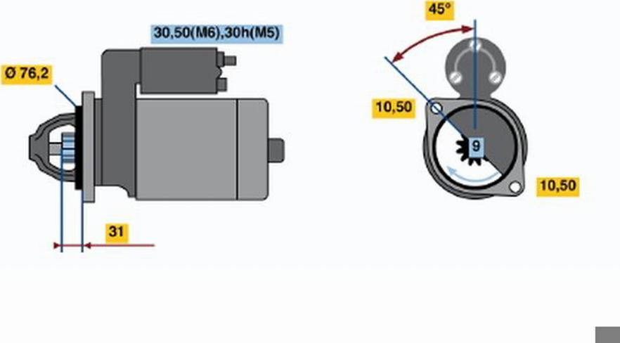 BOSCH 0 001 108 063 - Стартер avtokuzovplus.com.ua