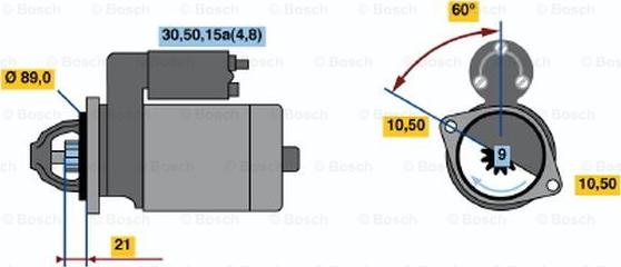 BOSCH 0 001 108 092 - Стартер autocars.com.ua