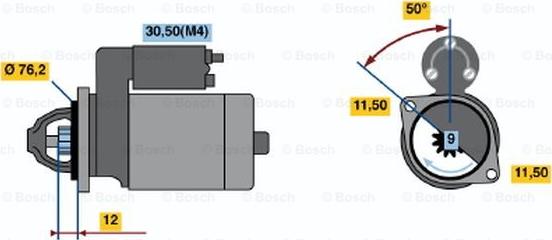 BOSCH 0 001 108 098 - Стартер autocars.com.ua