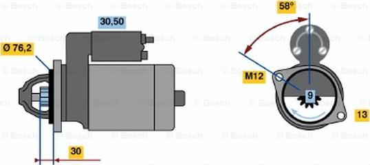 BOSCH 0 001 108 113 - Стартер autocars.com.ua