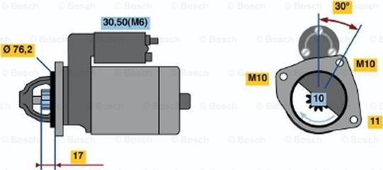 BOSCH 0 001 108 121 - Стартер avtokuzovplus.com.ua