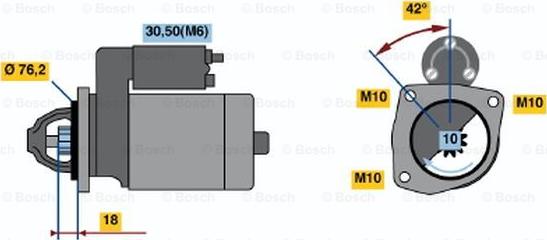 BOSCH 0 001 108 139 - Стартер avtokuzovplus.com.ua