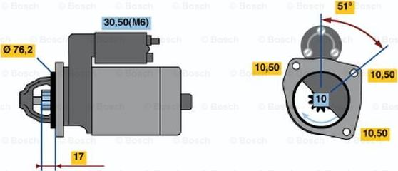 BOSCH 0 001 108 155 - Стартер avtokuzovplus.com.ua