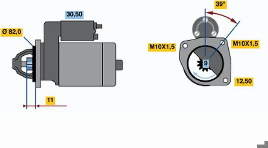 BOSCH 0001108160 - Стартер autodnr.net