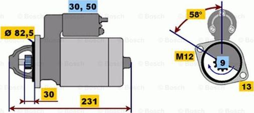 BOSCH 0 001 108 174 - Стартер autocars.com.ua