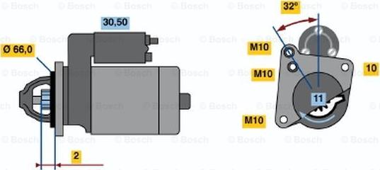 BOSCH 0 001 108 180 - Стартер autocars.com.ua