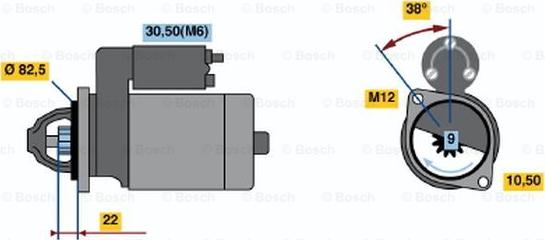 BOSCH 0 001 108 184 - Стартер avtokuzovplus.com.ua