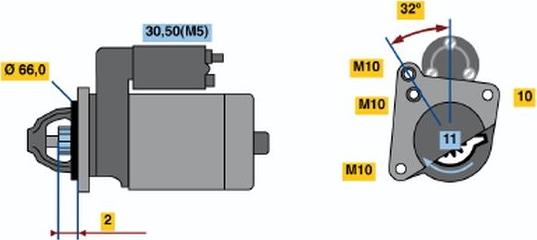 BOSCH 0001108186 - Стартер avtokuzovplus.com.ua