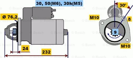 BOSCH 0 001 108 190 - Стартер autocars.com.ua