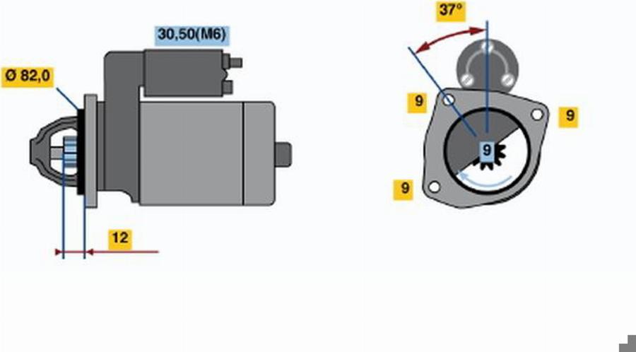 BOSCH 0 001 108 204 - Стартер autocars.com.ua