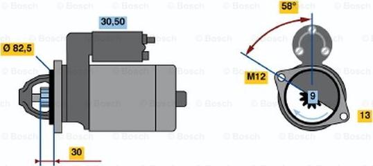 BOSCH 0 001 108 220 - Стартер avtokuzovplus.com.ua