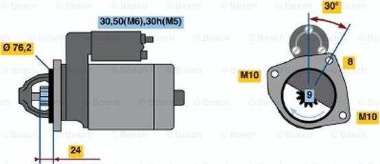 BOSCH 0 001 108 230 - Стартер autocars.com.ua