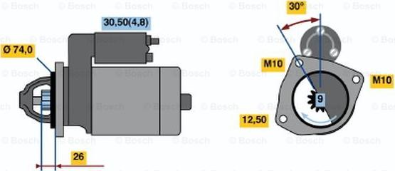 BOSCH 0 001 108 237 - Стартер autocars.com.ua