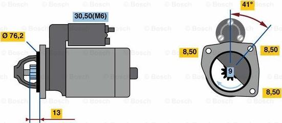 BOSCH 0 001 108 241 - Стартер autocars.com.ua