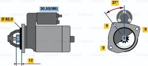 BOSCH 0 001 108 247 - Стартер avtokuzovplus.com.ua