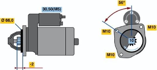 BOSCH 0 001 108 400 - Стартер autocars.com.ua