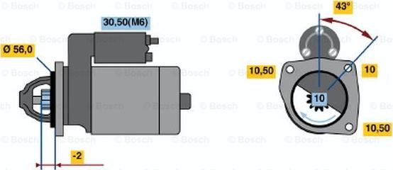 BOSCH 0 001 108 411 - Стартер autodnr.net