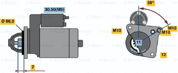 BOSCH 0 001 108 428 - Стартер avtokuzovplus.com.ua