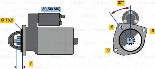 BOSCH 0 001 108 450 - Стартер autocars.com.ua