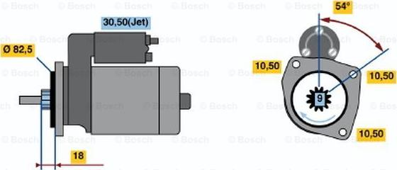 BOSCH 0 001 109 001 - Стартер avtokuzovplus.com.ua