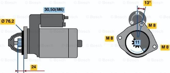 BOSCH 0 001 109 011 - Стартер avtokuzovplus.com.ua