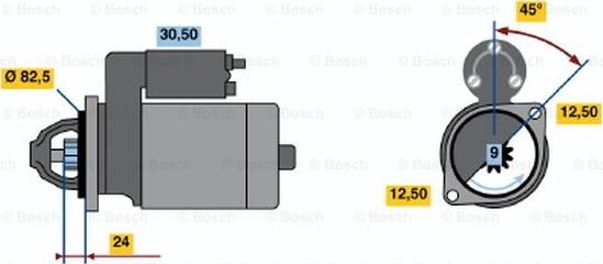 BOSCH 0 001 109 012 - Стартер avtokuzovplus.com.ua