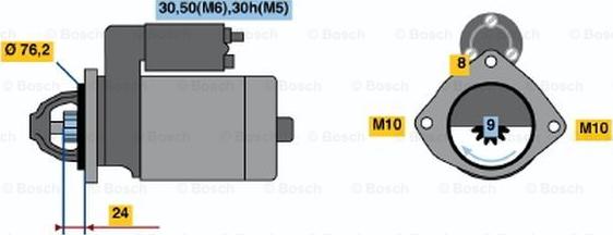 BOSCH 0 001 109 025 - Стартер autocars.com.ua