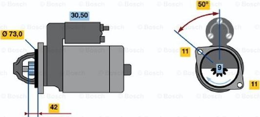 BOSCH 0 001 109 040 - Стартер avtokuzovplus.com.ua