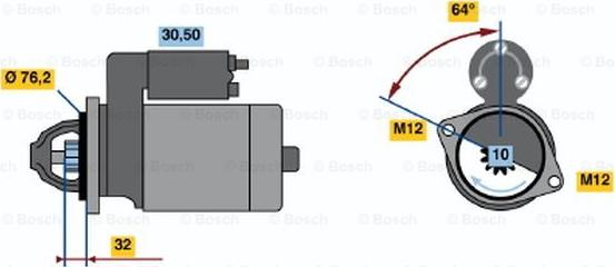 BOSCH 0 001 109 066 - Стартер autocars.com.ua