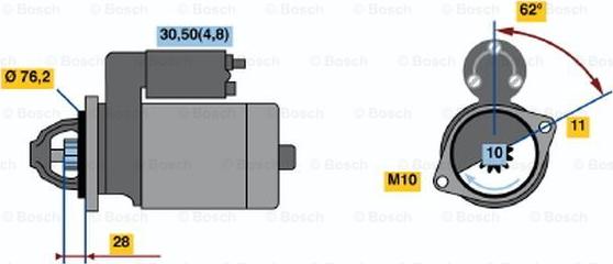 BOSCH 0 001 109 260 - Стартер autodnr.net