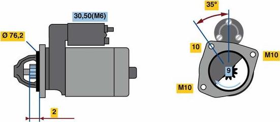 BOSCH 0001109264 - Стартер autocars.com.ua