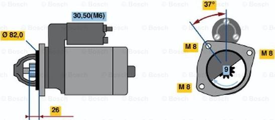 BOSCH 0 001 109 313 - Стартер autocars.com.ua