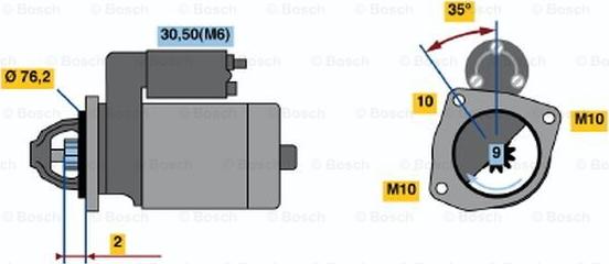 BOSCH 0 001 109 310 - Стартер autodnr.net