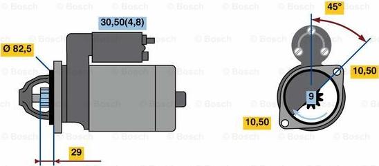 BOSCH 0 001 109 331 - Стартер autocars.com.ua