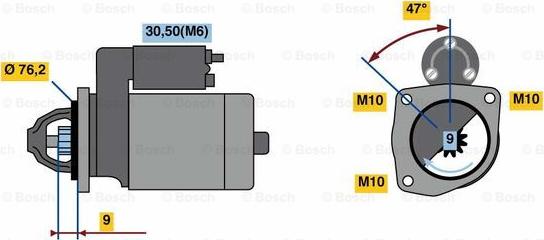 BOSCH 0 001 109 389 - Стартер avtokuzovplus.com.ua