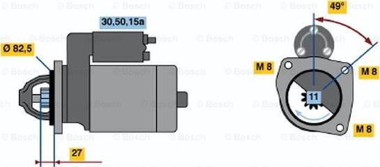 BOSCH 0 001 110 004 - Стартер avtokuzovplus.com.ua